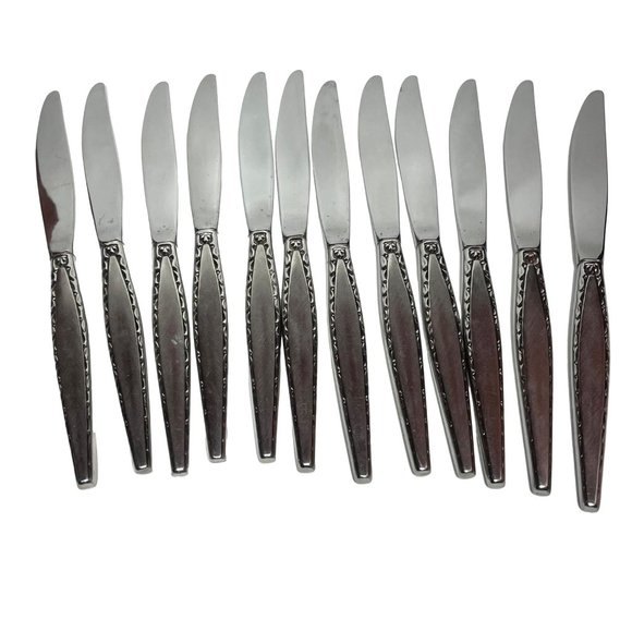 Oneida Community Stainless Flatware Hollow Handle Dinner Knives Venetia Set of - Picture 3 of 3
